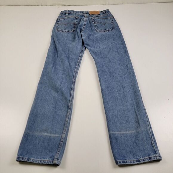 Vintage 90s Levis 505 Jeans Men 31x32 Blue Straight Leg Distressed Grunge - Picture 12 of 15